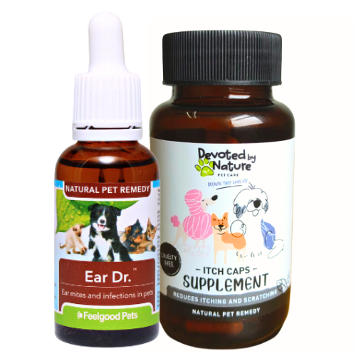 Natural remedies for pet ear infections and allergies, Ear Dr + Itch Caps